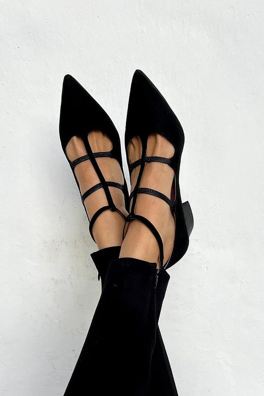 Ingrid | Ballerines à Talons avec Rubans