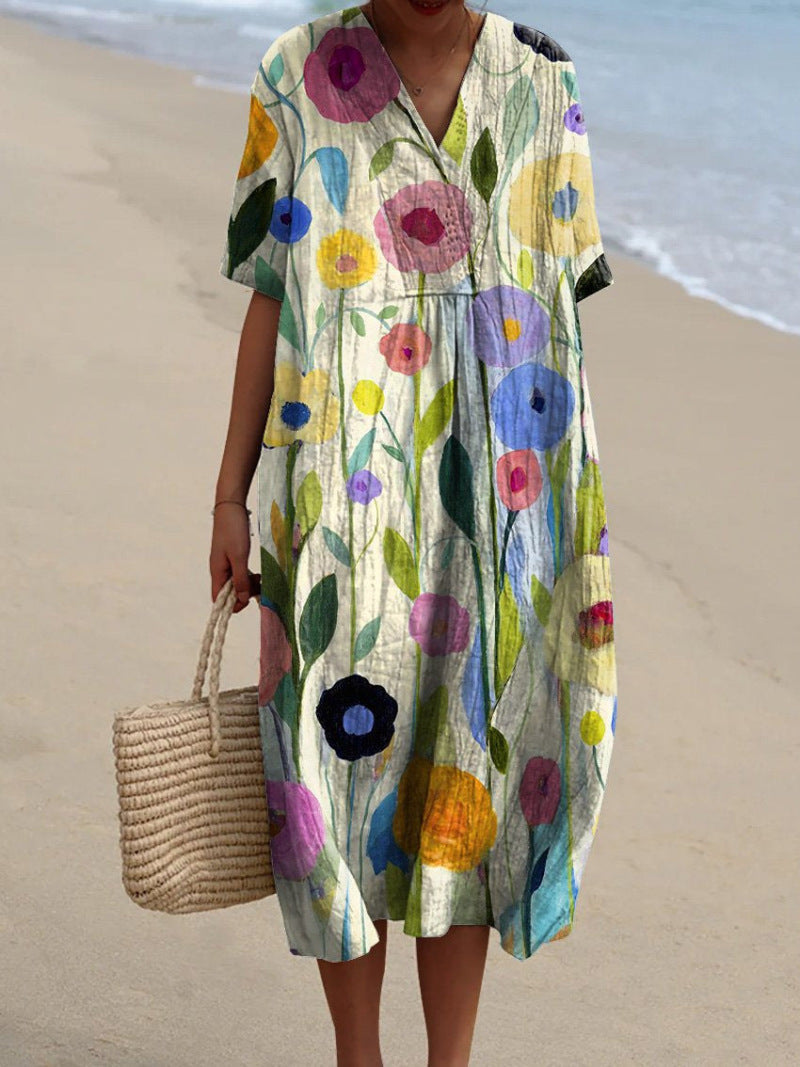Multicolore à fleurs / 2XL