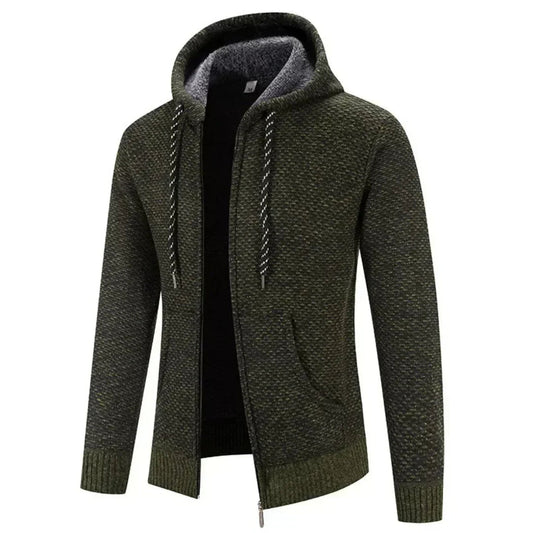 Daan | Homme Sweat à Capuche et Zippé avec Doublure en Laine