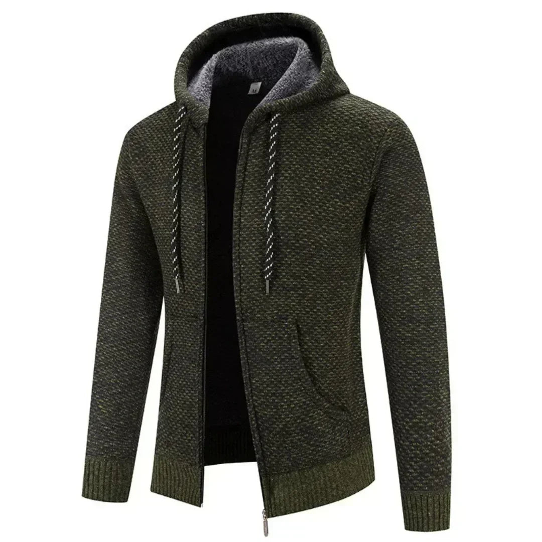 Daan | Homme Sweat à Capuche et Zippé avec Doublure en Laine
