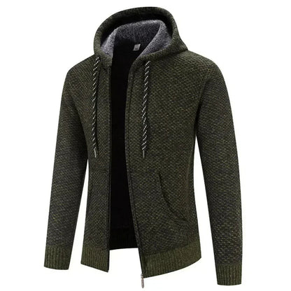 Daan | Homme Sweat à Capuche et Zippé avec Doublure en Laine