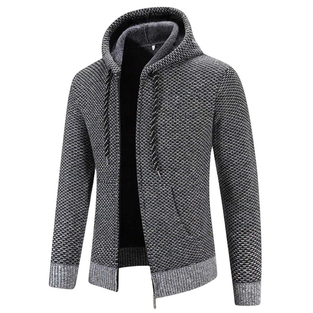 Daan | Homme Sweat à Capuche et Zippé avec Doublure en Laine
