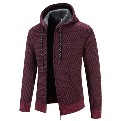 Daan | Homme Sweat à Capuche et Zippé avec Doublure en Laine