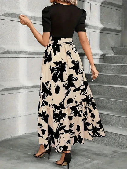 Christa | Robe Maxi Femme Coupe A avec Imprimé Botanique