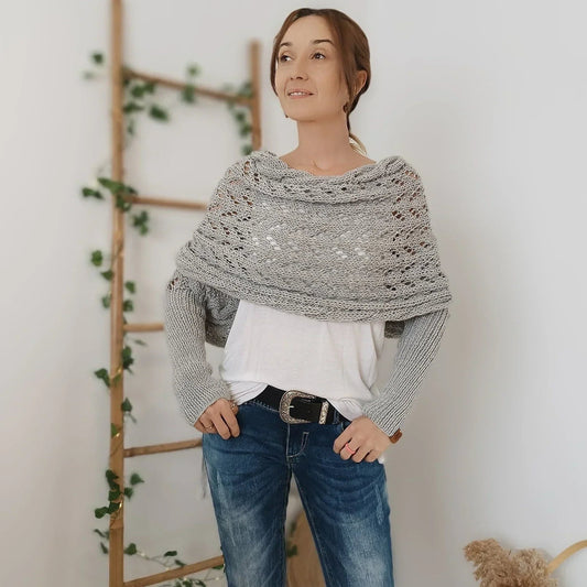 Rosa | Femme Shrug en Tricot Aéré pour Couches
