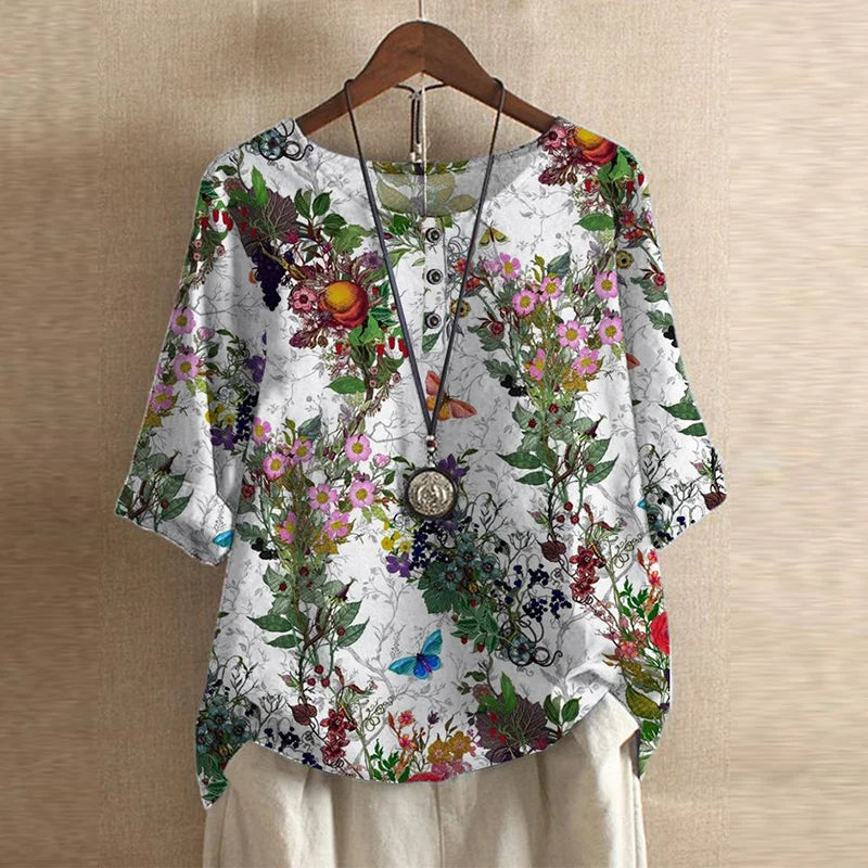 Fleurs blanches / 3XL