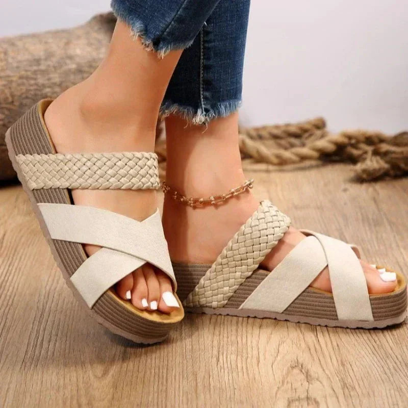 Flor | Femme Sandales avec Semelle Rembourrée et Semelle de Soutien