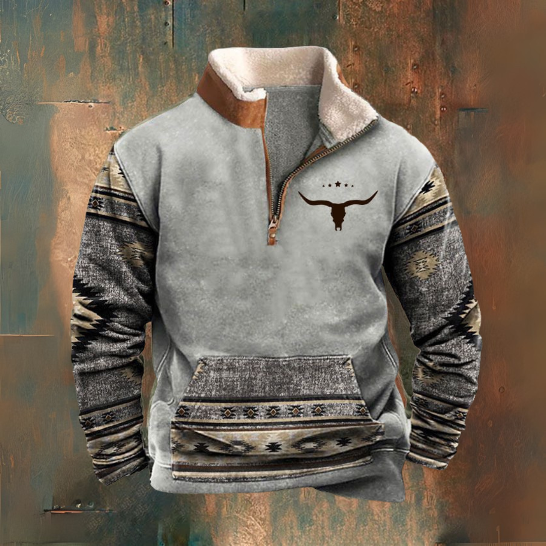 Noordkaap | Veste Polaire Homme avec Demi-Zip et Col Sherpa