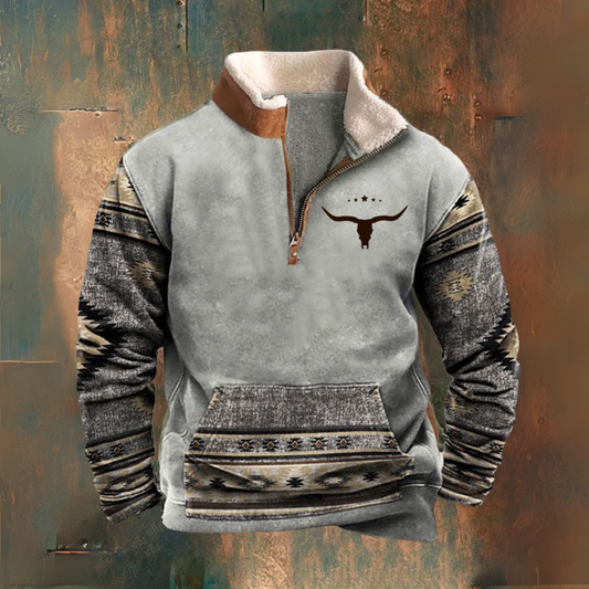 Noordkaap | Veste Polaire Homme avec Demi-Zip et Col Sherpa