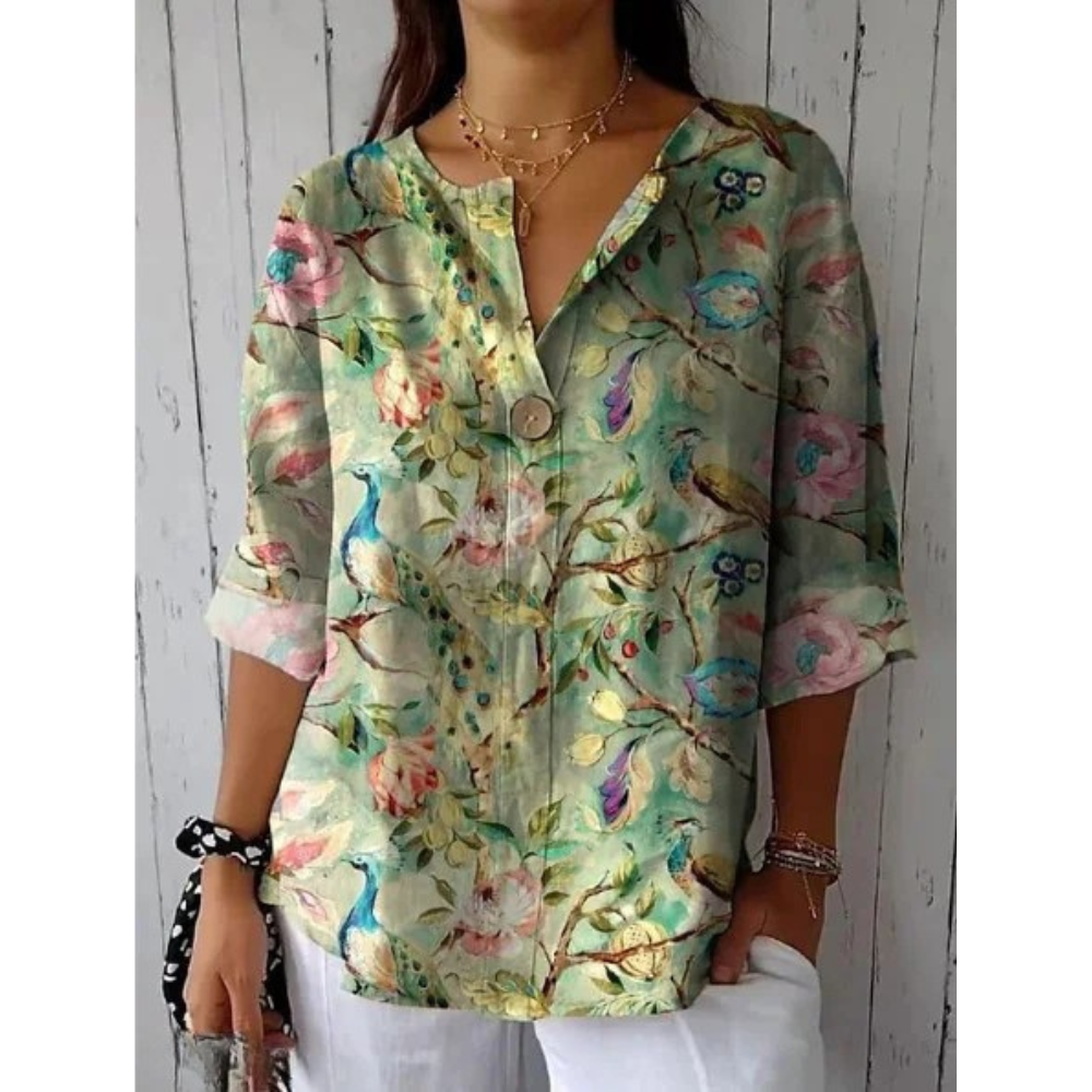 Arlene | Femme Blouse à Imprimé Floral Flatteuse