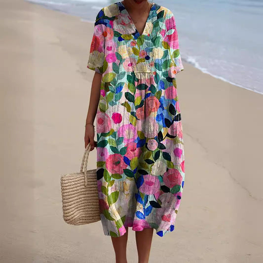 Pieta | Robe d'été florale pour femme flatteuse