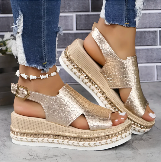 Sofia | Sandales en PU pour Femme avec Semelle Rembourrée