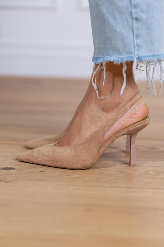 Irene | Femme Chaussures à Talons Moyens Slingback à Bout Pointu